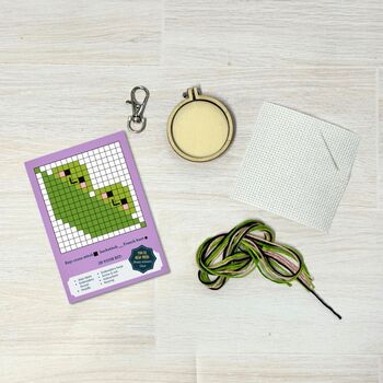 We're Like Two Peas In A Pod! Mini Matchbox Cross Stitch Kit, 5 of 6