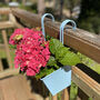 Pair Of Peaceful Pale Blue Hanging Balcony Planters, thumbnail 5 of 6