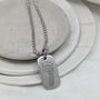 Handprint Footprint Small Dog Tag Steel Necklace, thumbnail 2 of 6