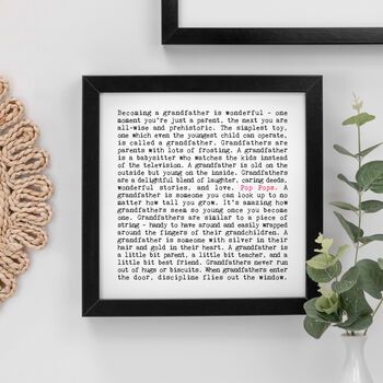 Grandfather Quotes Gift Print, 4 of 10