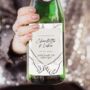 Personalised Stunningly Simple Wedding Champagne Label, thumbnail 2 of 4