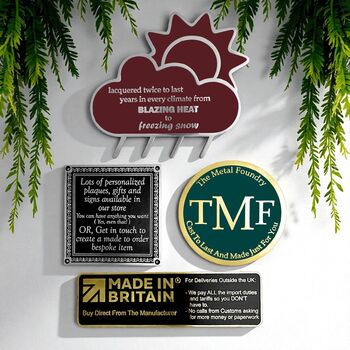 Brass Personalised Plaque | Perfect Custom Door Sign | Home Accessory Decor | Heavy Duty Outdoor Signage, 8 of 12