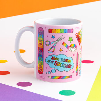Pink Stationery Addict Mug, 2 of 3