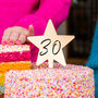 Personalised Script Birthday Number Star Cake Topper, thumbnail 2 of 7