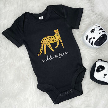 Wild And Free Leopard Jungle Babygrow, 3 of 12