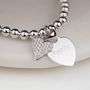 Personalised Children's Silver Heart Bead Bracelet, thumbnail 1 of 6