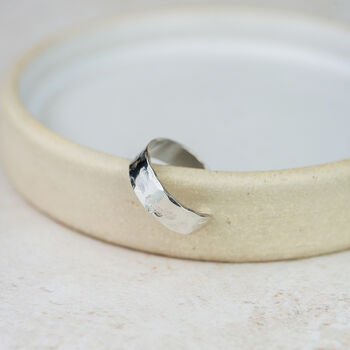 Sterling Silver Hammered Toe Ring, 3 of 4