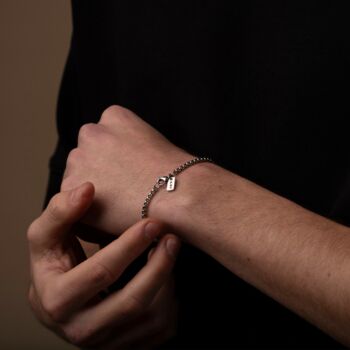 3 Mm Silver Box Chain Bracelet For Men And Women, 11 of 12