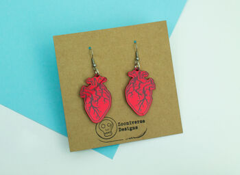 Anatomical Heart Earrings, 2 of 3