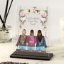 Personalised Mum Daughters Floral Acrylic Plaque, thumbnail 1 of 7