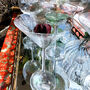 Filigree Etched Martini Cocktail Glasses, thumbnail 3 of 8