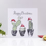 'Happy Christmas' Santa Hat Cacti Card, thumbnail 1 of 2