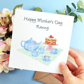Tea And Cake Personalised Mother's Day Card, 8 of 10