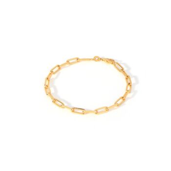 Gold Plated Paperclip Link Bracelet, 2 of 4