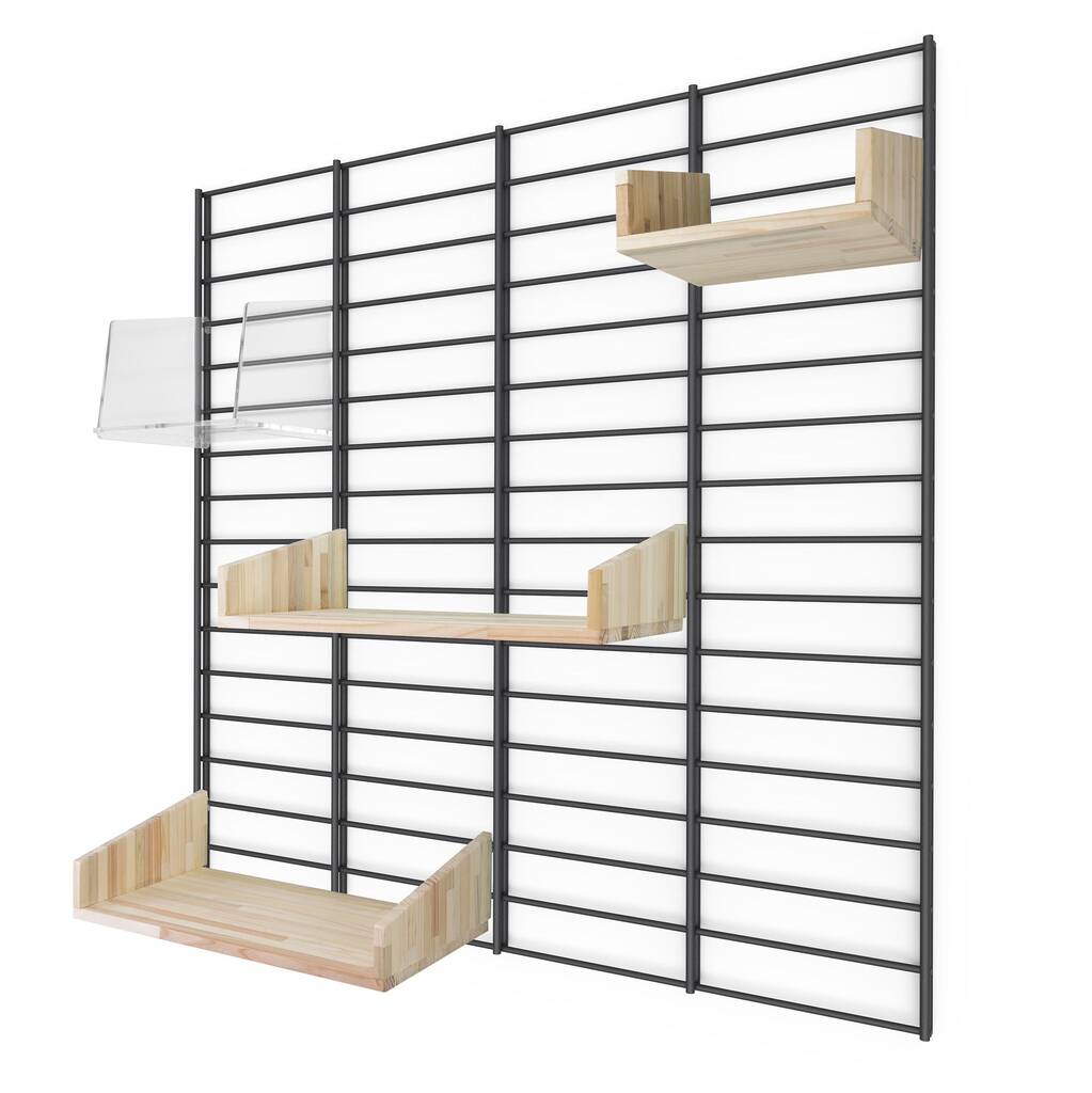 Reclaimed Metal Wall Shelving Unit By The Den & Now