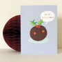 Mini Christmas Pudding Card, thumbnail 4 of 5