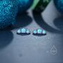 Sterling Silver Tiny Opal Trio Stud Earrings, thumbnail 6 of 12