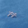 Sparkly Cross Studs, Cubic Zirconia Stone Cross Earrings, thumbnail 6 of 7