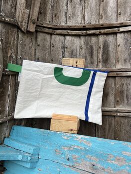 No2 Large Recycled Multifunctional Sailcloth Pouch, 7 of 7