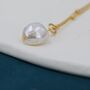 Sterling Silver Genuine Baroque Pearl Pendant Necklace, thumbnail 2 of 12