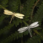 Gold Vermeil Dragonfly Brooch, thumbnail 2 of 6