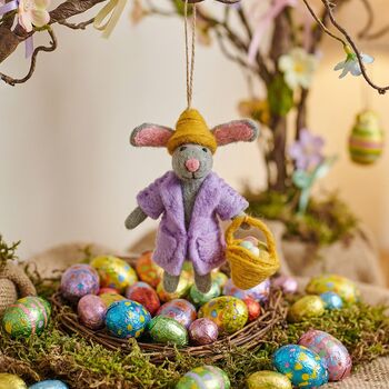Handmade Felt Emma Easter Bunny Decoration, 4 of 5