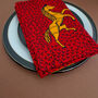 African Print Cotton Napkin | Red Horse Abi Print, thumbnail 3 of 7