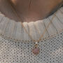 Gold Tone Rose Quartz Crystal Star Necklace, thumbnail 3 of 5