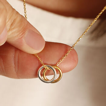 Gold And Silver Friendship Halo Necklace, 6 of 8