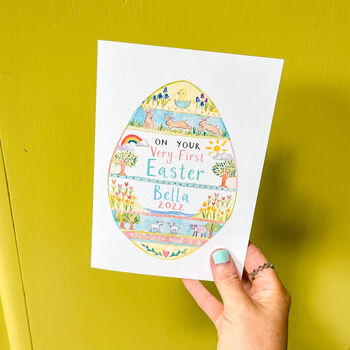 'Happy First Easter' Personalised Card, 3 of 6