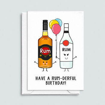 Funny Rum Birthday Card, 2 of 4