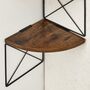 Five Tier Brown Wall Mounted Floating Corner Shelf, thumbnail 7 of 8