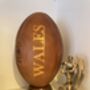 Leather Wales Rugby Ball And Wooden Display Stand, thumbnail 2 of 4