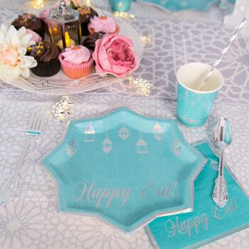 Eid Party Pack Teal And Iridescent, 6 of 8