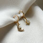 18k Gold Plated Moon And Star Hoop Earrings, thumbnail 1 of 4