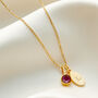 Birthstone Necklace With Initial And Real Diamonds, thumbnail 10 of 12