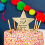 Personalised Happy Birthday Gold Star Cake Topper, thumbnail 3 of 7