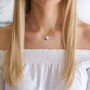 80th Birthday Gift For Her – Sterling Silver Birthstone And Personalised Disc Necklace, thumbnail 6 of 8