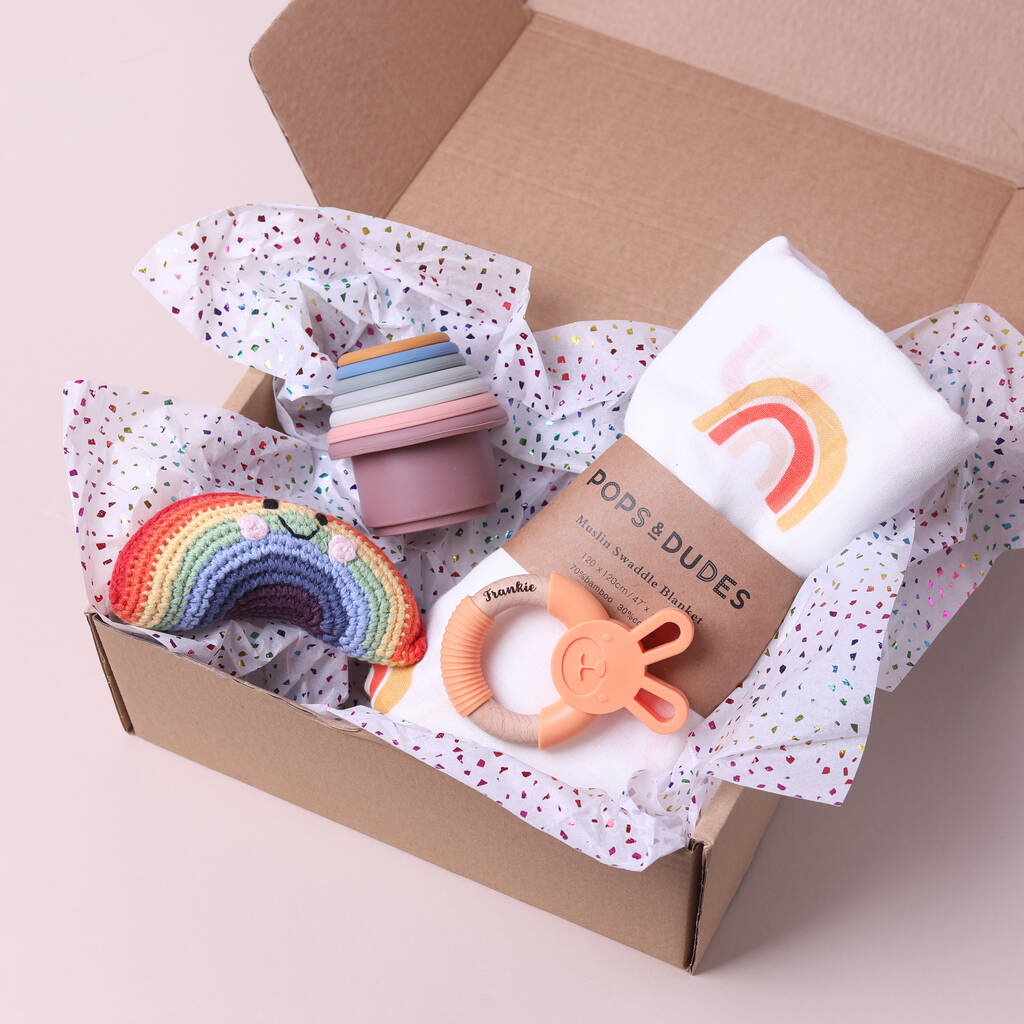 Rainbow Baby Gift Set By Pops and Dudes