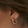 Chunky Hoop Earrings In Silver Or Gold Vermeil, thumbnail 1 of 4