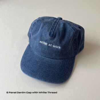 Vintage Denim Personalised Slogan Cap, 8 of 12