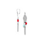 Hook Earrings Silver Plated With Tassel, thumbnail 2 of 3