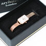 Ladies Personalised Rose Gold Watch – Architēct Lille, thumbnail 3 of 5