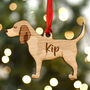 Beagle Personalised Dog Wooden Christmas Decoration, thumbnail 1 of 7