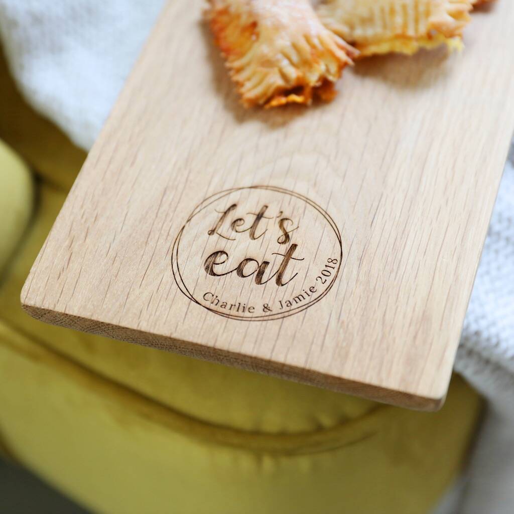 Personalised Oak Serving And Cutting Board By Lisa Angel