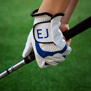 Personalised Junior Golf Glove Three Sizes Three Colours Up To Eight Characters, 2 of 4