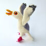 Needle Felted Seagull Decoration Standing Ornament, thumbnail 8 of 10
