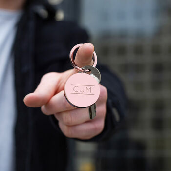 Initial Personalised Solid Circle Disc Keyring, 4 of 12