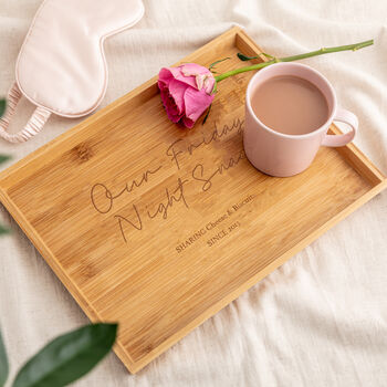 Personalised Sharing Snacks Bamboo Evening Tray, 4 of 6