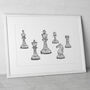 Chess Set Of Prints, thumbnail 2 of 3